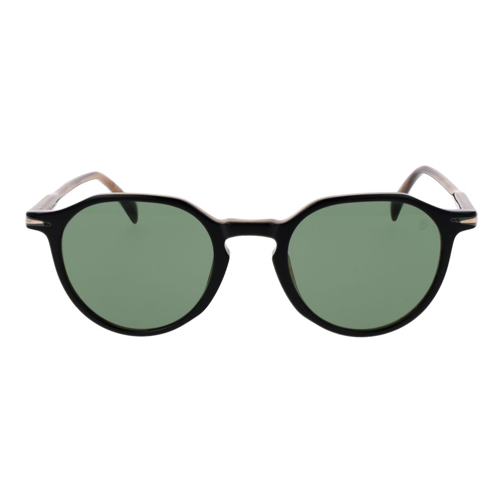 Sunglasses by David Beckham for men in and black presents a sumptuous silhouette, featuring black coloured frame and full-rim panto frame design with non-polarized category-2-medium-tint lens for a sumptuous look.
