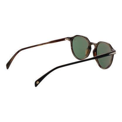 This Sunglasses by David Beckham for men in black presents a sumptuous silhouette, showcasing a sumptuous full-rim panto frame design in black coloured frame and high-performance non-polarized category-2-medium-tint lens.