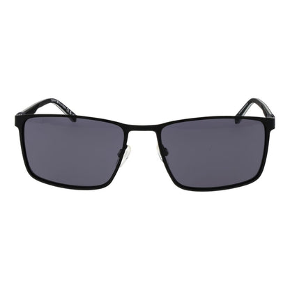 Sunglasses by Tommy Hilfiger for men in and black presents a sumptuous silhouette, featuring black coloured frame and rectangle full-rim frame design with non-polarized category-3-dark-tint lens for a sumptuous look.