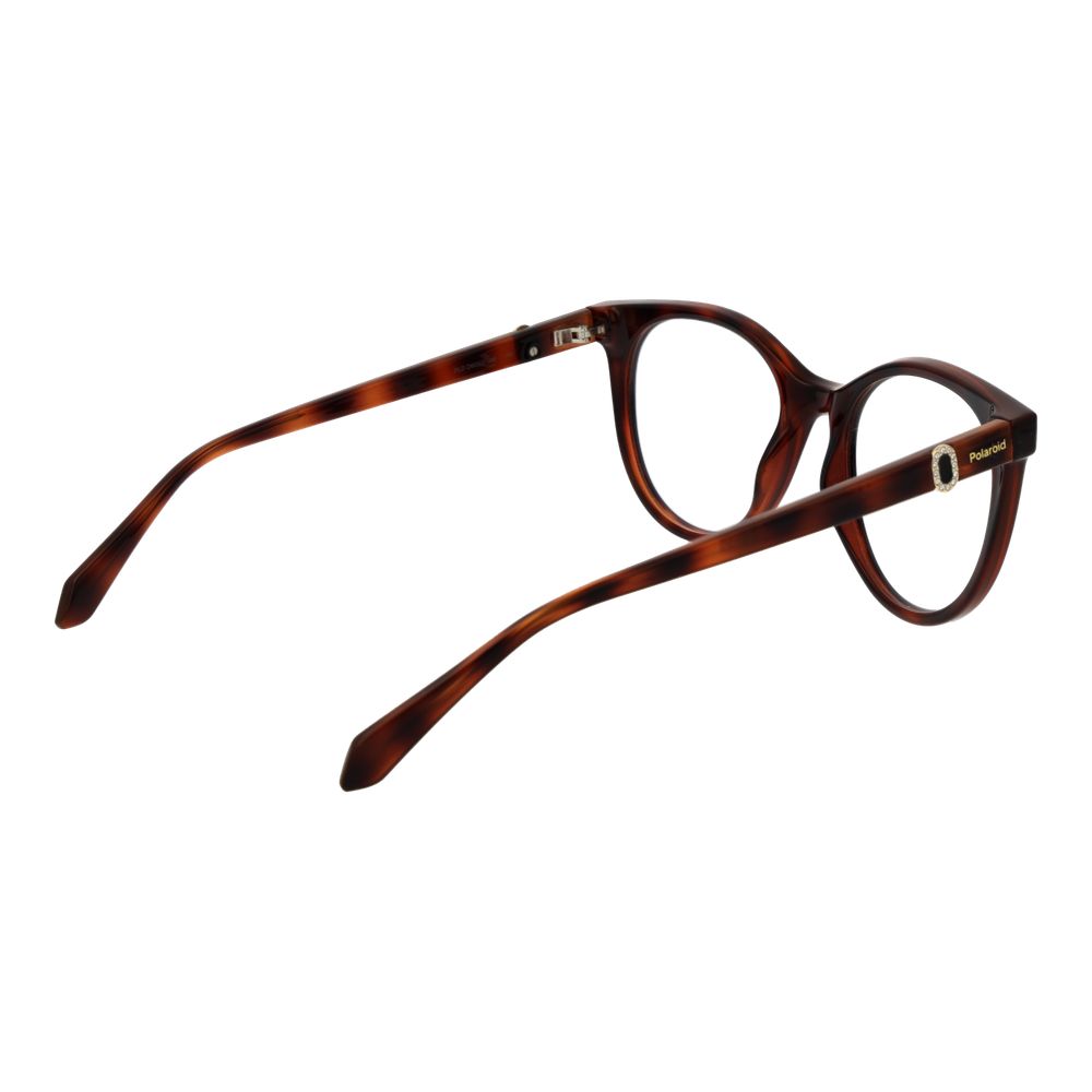 Eyeglasses Frames by Polaroid for women in brown features a refined silhouette, showcasing a refined brown coloured frame and full-frame frame design for a sophisticated, premium look.
