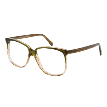 Eyeglasses Frames by Andy Wolf for unisex in multicolor showcases a reflective silhouette, artfully incorporating a sophisticated green coloured frame with a distinct full-frame frame design.