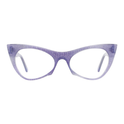 Eyeglasses Frames by Andy Wolf for women in purple features a refined silhouette, showcasing a refined purple coloured frame and full-frame frame design for a sophisticated, premium look.