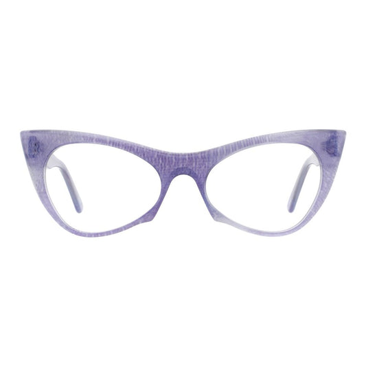 Eyeglasses Frames by Andy Wolf for women in purple features a refined silhouette, showcasing a refined purple coloured frame and full-frame frame design for a sophisticated, premium look.
