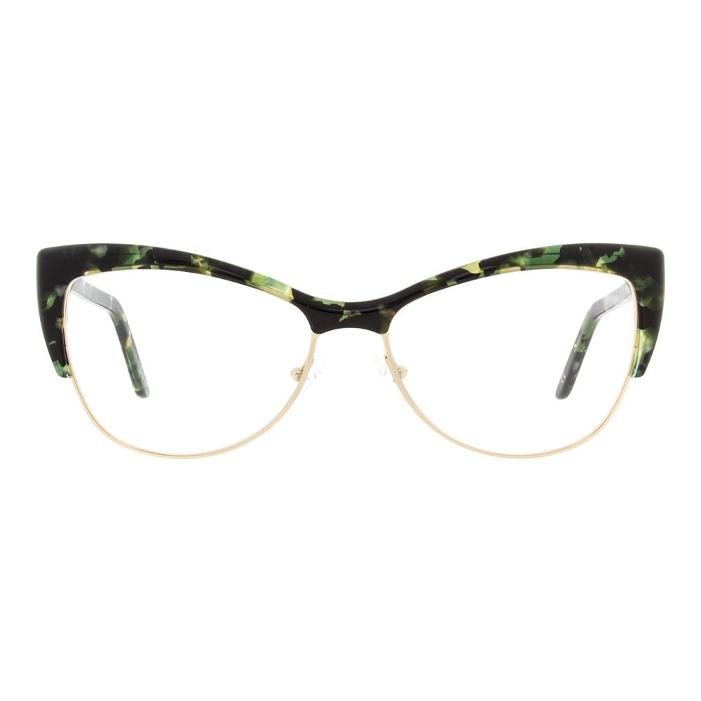 Eyeglasses Frames by Andy Wolf for women in metal multicolor features an refined silhouette, showcasing the refined green coloured frame and sophisticated full-frame frame design.