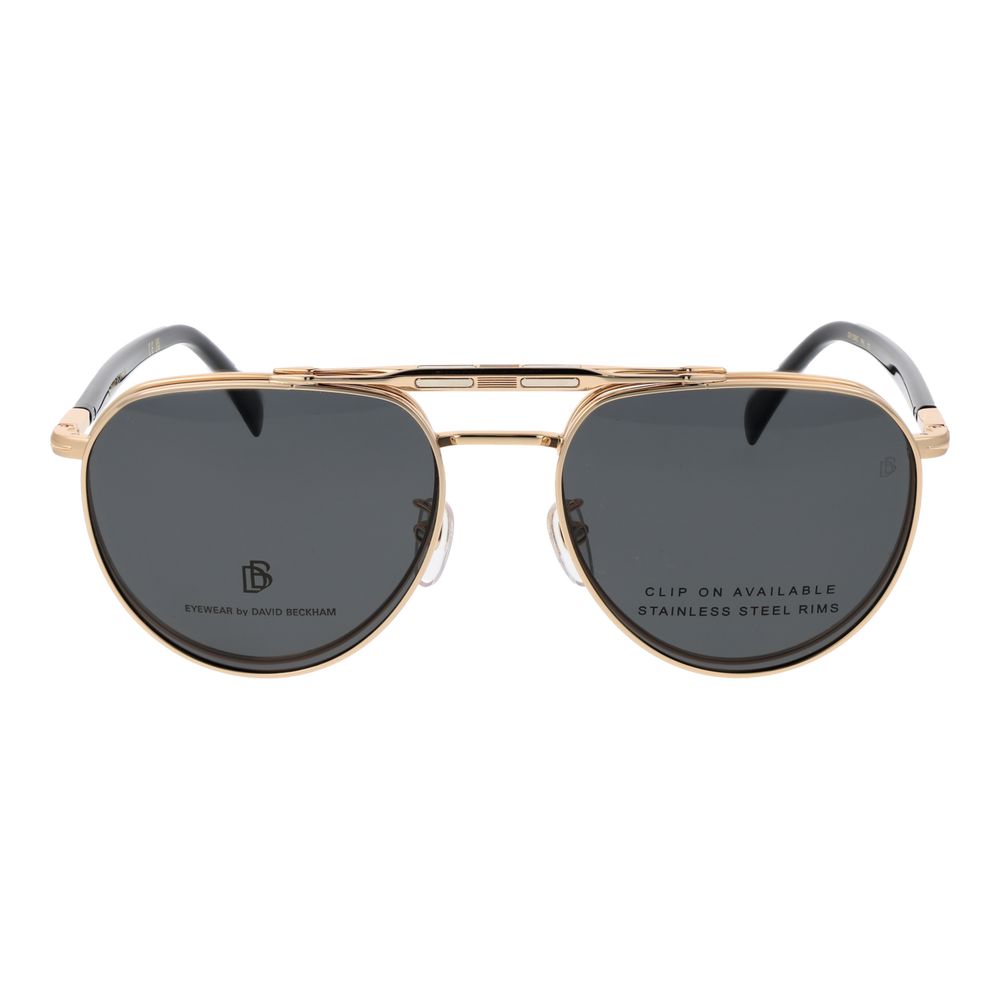 David Beckham Men's Aviator Full-Rim Metal Eyeglasses Frames - Gold