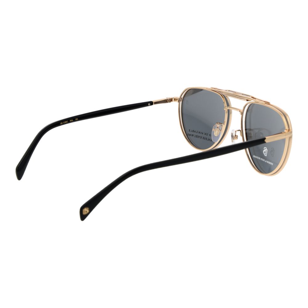 David Beckham Men's Aviator Full-Rim Metal Eyeglasses Frames - Gold
