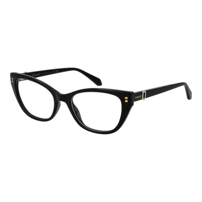 Eyeglasses Frames by Polaroid for women in black features an refined silhouette, showcasing a sophisticated black coloured frame and refined full-frame frame design for a refined look.