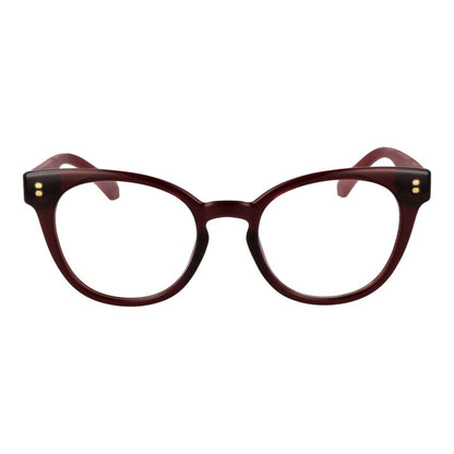 Eyeglasses Frames by Polaroid for women in multicolor showcases a reflective silhouette, artfully incorporating a sophisticated red coloured frame with a distinct full-frame frame design.