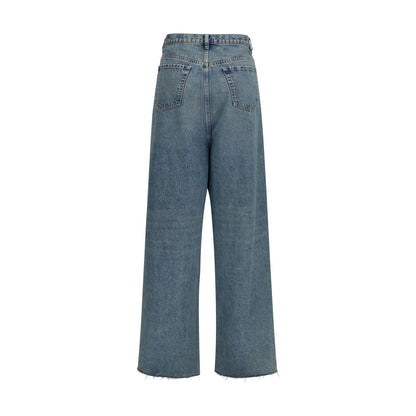 Jeans by Maison Margiela for women in denim cotton blue features a refined silhouette with a refined regular-fit & wide, defined by a high rise and a refined long for a refined finish.