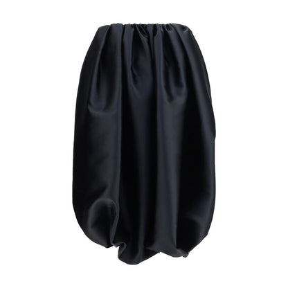 Skirt by Calvin Klein for women in polyester & silk black features a contoured silhouette from the Women's Polyester & Silk Skirt collection, characterized by its contoured for a contoured finish.