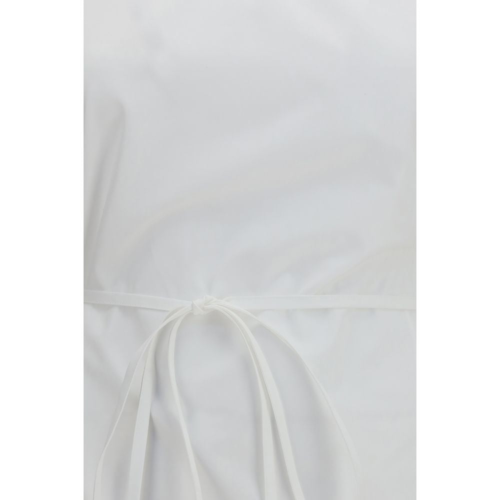 Shirt by Calvin Klein for women in cotton white features an architectural silhouette with a refined and elegant for a architectural look.
