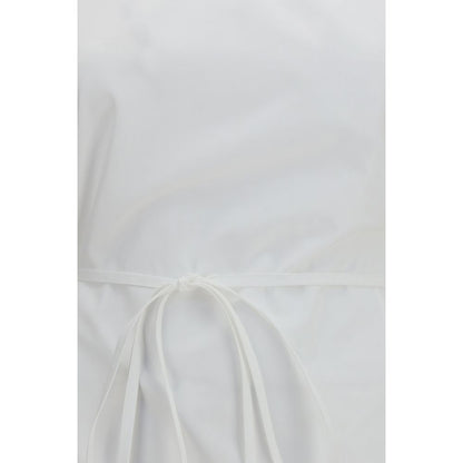 Shirt by Calvin Klein for women in cotton white features an architectural silhouette with a refined and elegant for a architectural look.