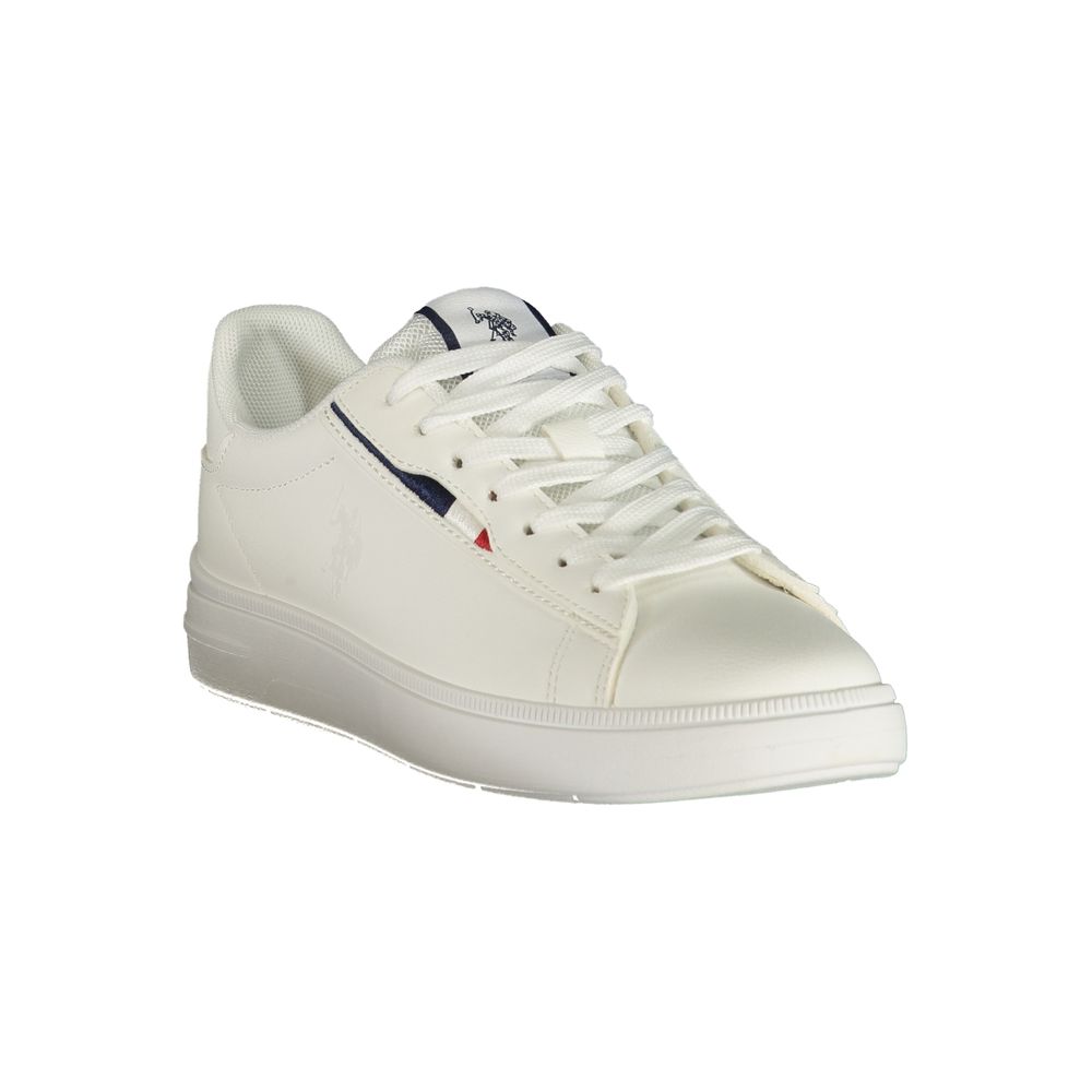 Sneakers by U.S. POLO ASSN. for women in polyester & polyurethane blue & white presents a sumptuous silhouette, artfully capturing the essence of the Women's Low-Top Polyester & Polyurethane Sneakers with its sumptuous low-top style design.