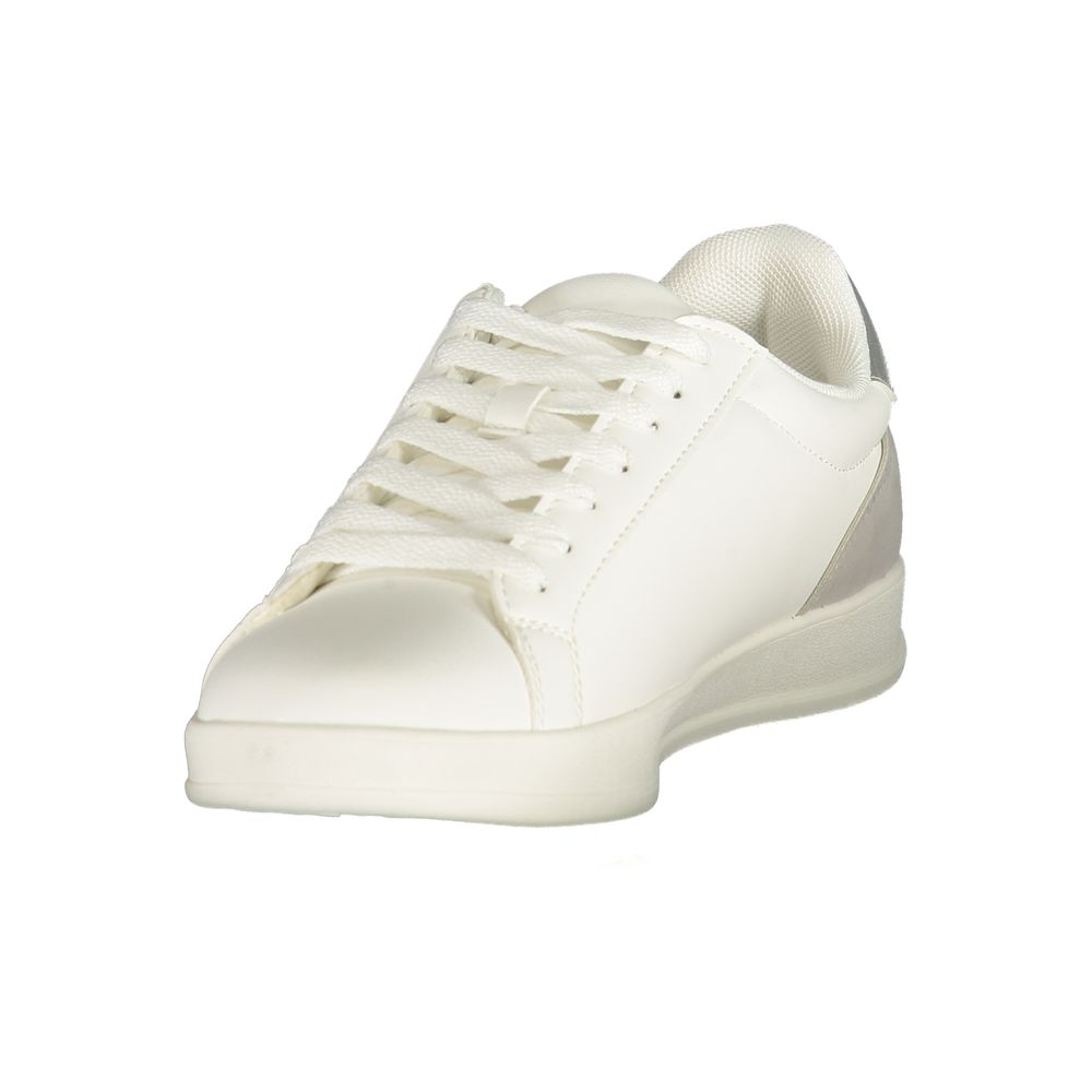 Sneakers by U.S. POLO ASSN. for women in polyester & polyurethane blue & white presents a sumptuous silhouette, artfully capturing the essence of the Essence Grace Women's Low-Top Polyester & Polyurethane Sneakers with its sumptuous low-top style design.