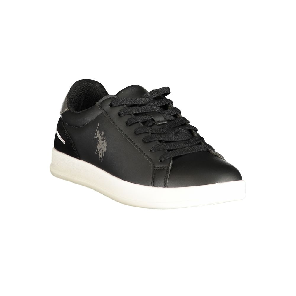 Sneakers by U.S. POLO ASSN. for women in polyester & polyurethane black features an opulent silhouette from the Women's Low-Top Polyester & Polyurethane Sneakers collection, showcasing a signature low-top style with an opulent finish.