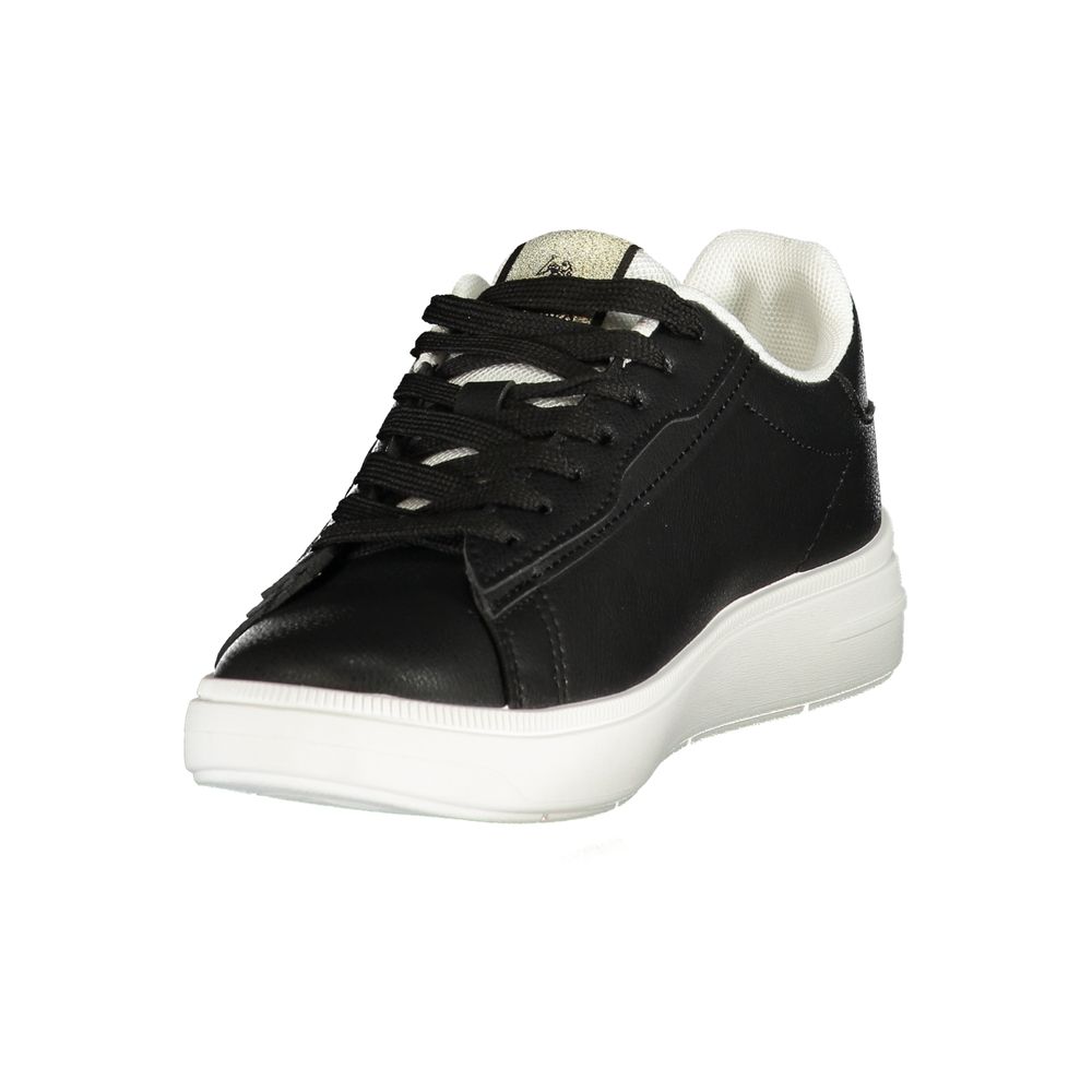Sneakers by U.S. POLO ASSN. for women in polyester & polyurethane black features an sumptuous silhouette, showcasing the premium Women's Low-Top Polyester & Polyurethane Sneakers in a sumptuous low-top style that offers a sumptuous finish for refined style.