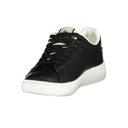 Sneakers by U.S. POLO ASSN. for women in polyester & polyurethane black features an sumptuous silhouette, showcasing the premium Women's Low-Top Polyester & Polyurethane Sneakers in a sumptuous low-top style that offers a sumptuous finish for refined style.