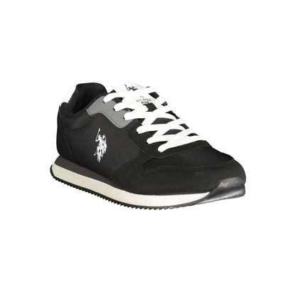 Athletic Sneakers U.S. POLO ASSN. men polyester & polyurethane black featuring a avant-garde Men's Athletic Polyester & Polyurethane Sneakers design with a avant-garde athletic style for a refined finish.
