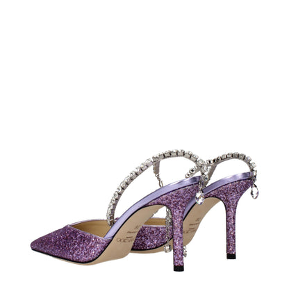 Stiletto Sandals by Jimmy Choo for women in plastic and purple & violet presents a captivating silhouette, showcasing the signature style of the Women's Plastic Stiletto Sandals with a captivating stiletto and captivating .