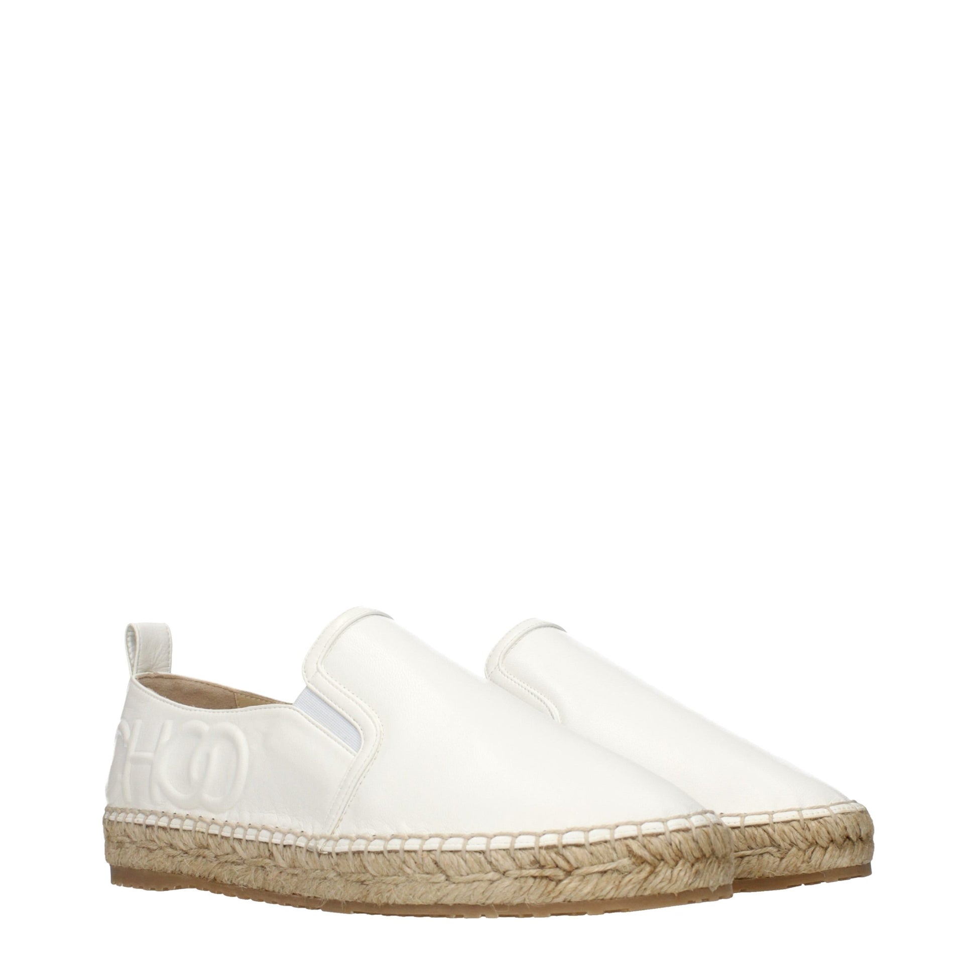 Espadrilles Flat Shoes by Jimmy Choo for women in leather blue & white showcases a enchanting silhouette as part of the Women's Leather Espadrilles Flat Shoes collection, defined by a enchanting and for a enchanting look.