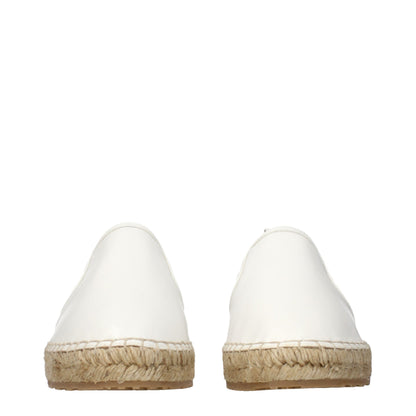 Espadrilles Flat Shoes by Jimmy Choo for women in leather blue & white showcases a resplendent Women's Leather Espadrilles Flat Shoes aesthetic with a and .