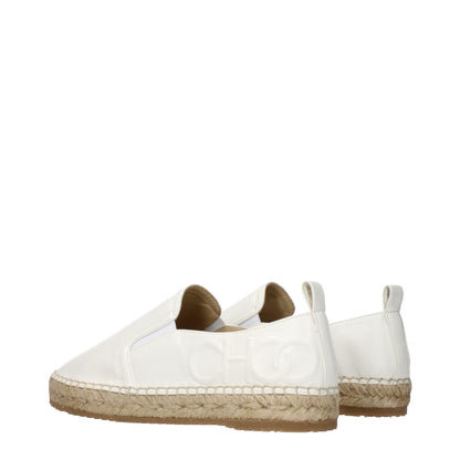 Espadrilles Flat Shoes by Jimmy Choo for women in leather blue & white presents a effortless chic silhouette, showcasing the Women's Leather Espadrilles Flat Shoes design with a effortless chic and for a sophisticated look.