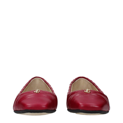 Ballet Flat Shoes by Jimmy Choo for women in leather fuchsia & pink presents a impeccable silhouette as Women's Leather Ballet Flat Shoes, artfully designed with a and a impeccable for a refined, upscale finish.