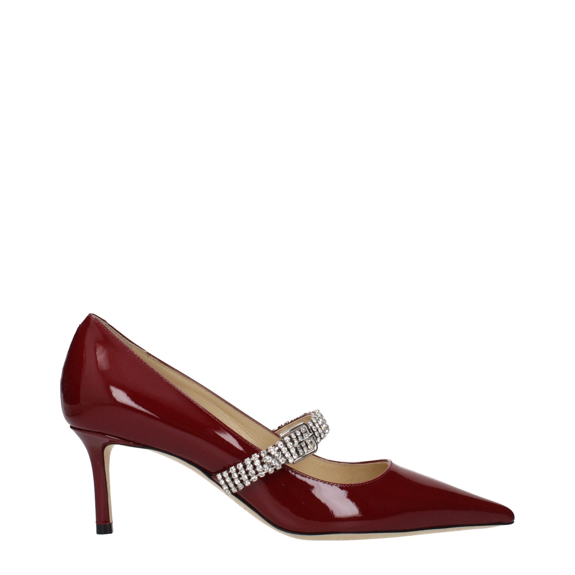 High-Heel Pumps Heels by Jimmy Choo for women in patent leather red features an captivating silhouette, showcasing the elegant Women's Patent Leather High-Heel Pumps Heels design with a high-heel and a sophisticated .