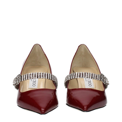 High-Heel Pumps Heels by Jimmy Choo for women in patent leather red features an captivating silhouette, showcasing the elegant Women's Patent Leather High-Heel Pumps Heels design with a high-heel and a sophisticated .