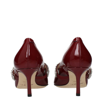 This High-Heel Pumps Heels by Jimmy Choo for women in patent leather red presents a effortlessly chic silhouette from the Women's Patent Leather High-Heel Pumps Heels collection, featuring a effortlessly chic high-heel and effortlessly chic .