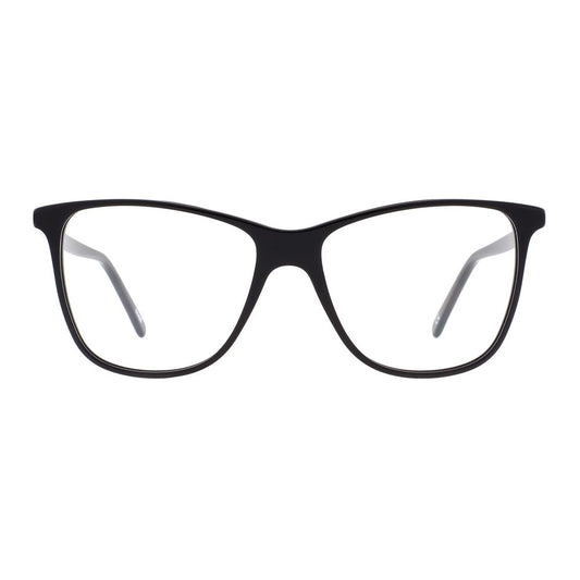 Eyeglasses Frames by Andy Wolf for women in acetate black features a refined silhouette, showcasing a refined black coloured frame and full-frame frame design for a sophisticated, premium look.