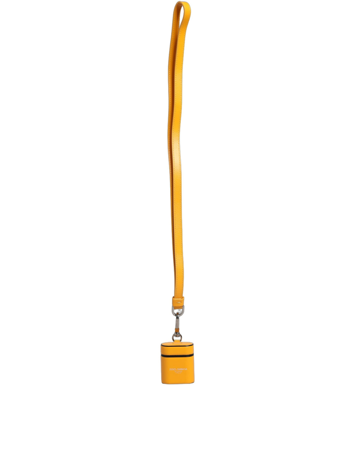 Dolce & Gabbana Polyurethane & Calf Leather Earbuds Carrying Case - Yellow