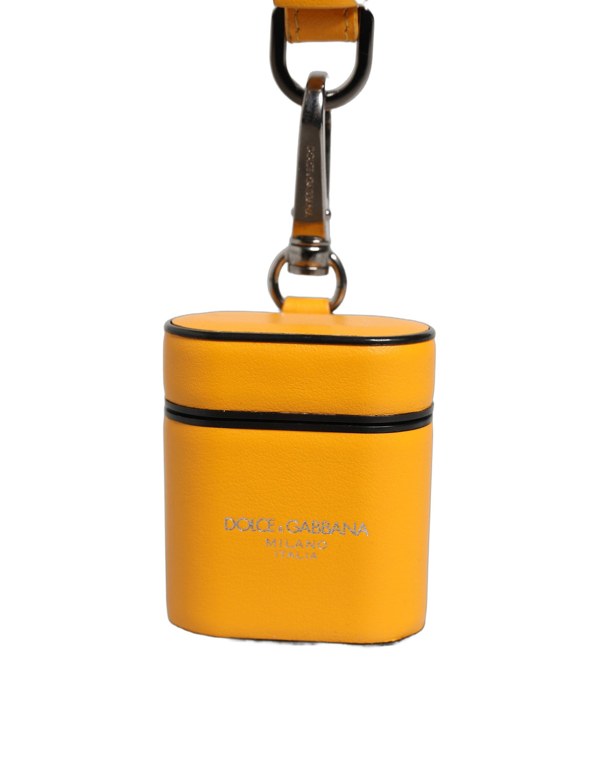 Dolce & Gabbana Polyurethane & Calf Leather Earbuds Carrying Case - Yellow