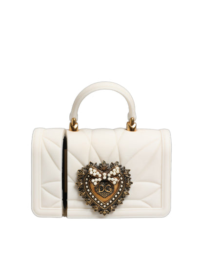 Dolce & Gabbana Devotion Heart Polyurethane & Silicone Earbuds Carrying Case - White
