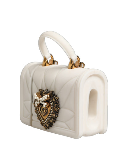 Dolce & Gabbana Devotion Heart Polyurethane & Silicone Earbuds Carrying Case - White