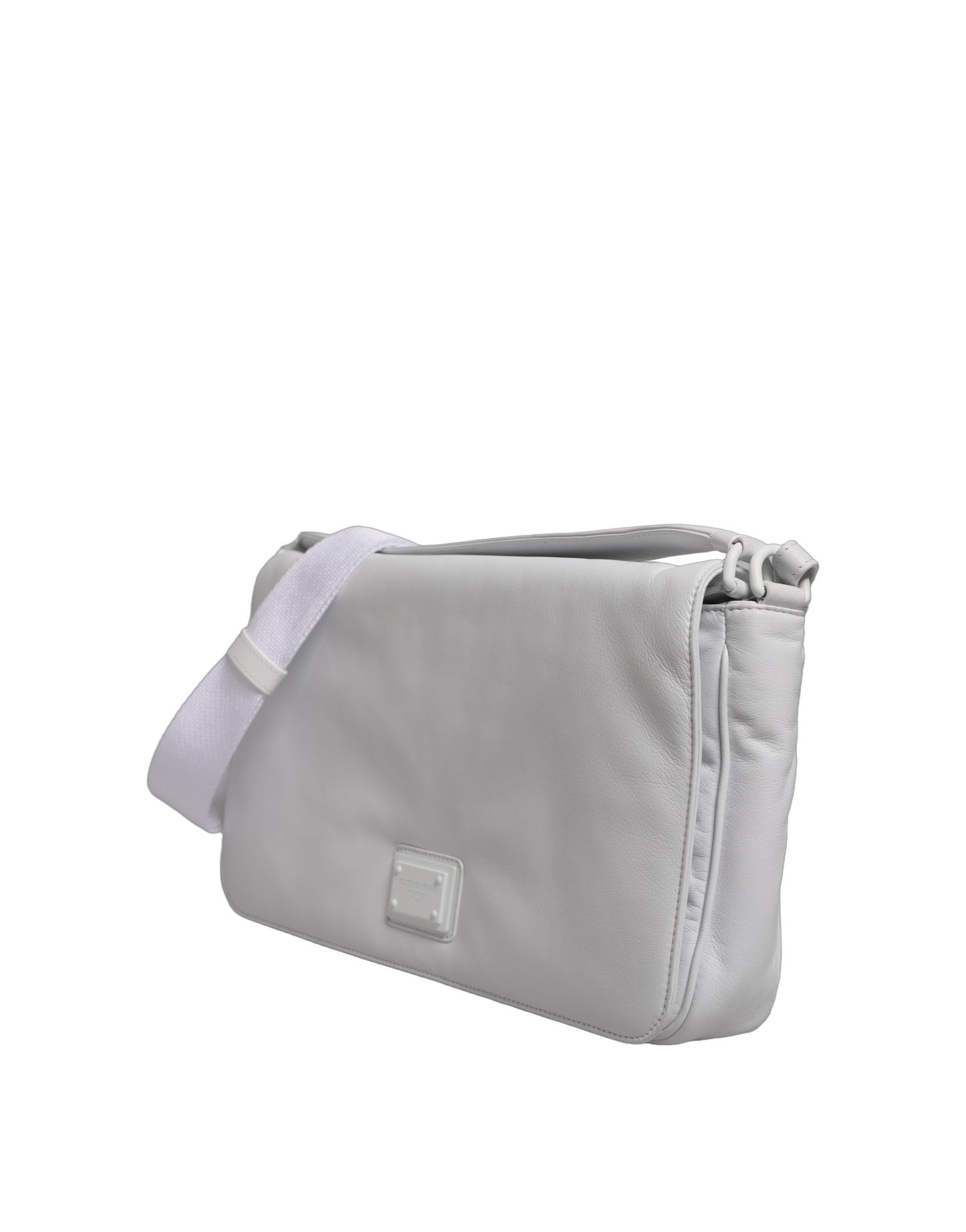 2-in-1 Shoulder & Crossbody Handbag by Dolce & Gabbana for women in acrylic leather & cotton white features a versatile chic silhouette, meticulously detailed with a secure , ample , and versatile crossbody-strap & shoulder-strap.