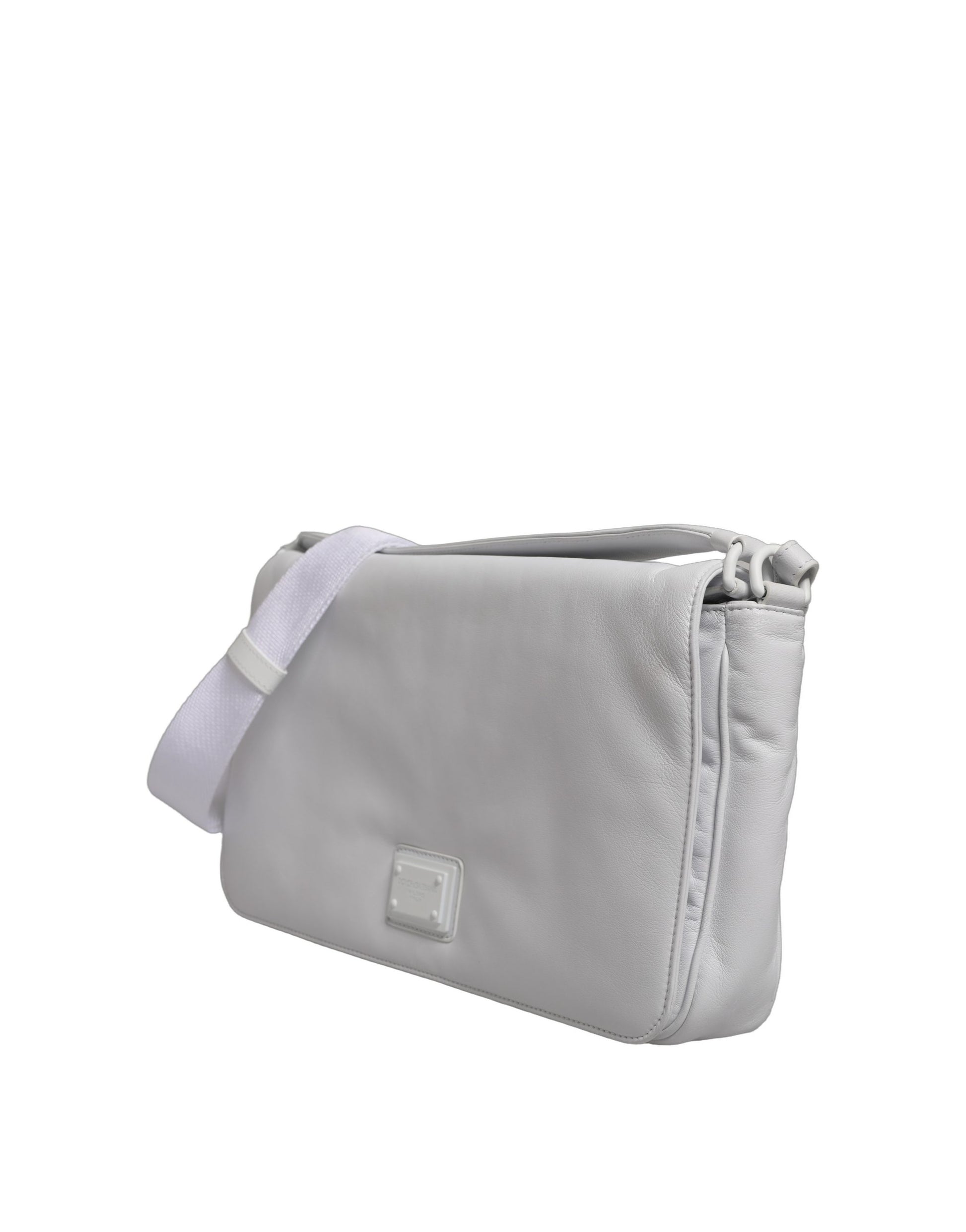 2-in-1 Shoulder & Crossbody Handbag by Dolce & Gabbana for women in acrylic leather & cotton white features a versatile chic silhouette, meticulously detailed with a secure , ample , and versatile crossbody-strap & shoulder-strap.
