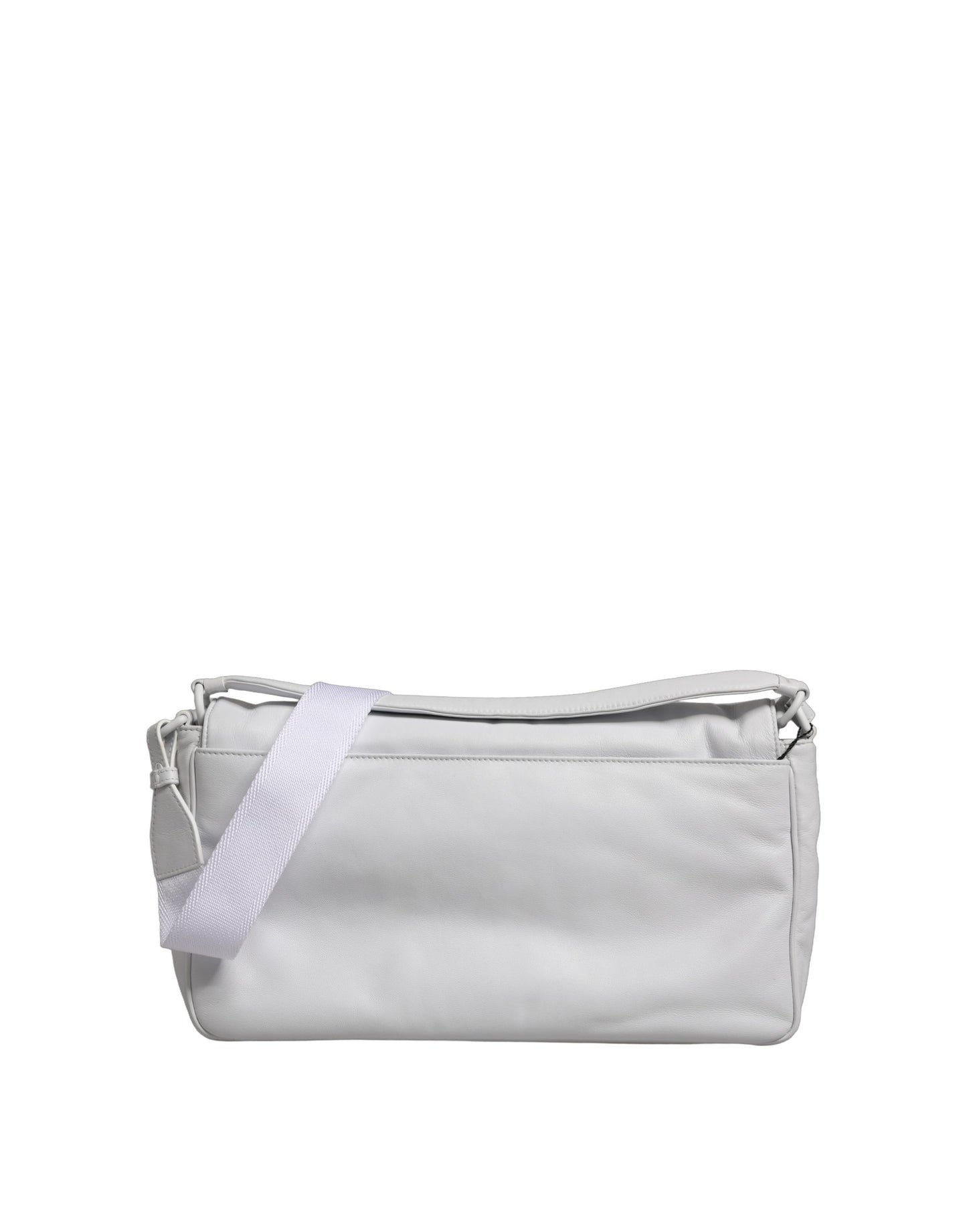 2-in-1 Shoulder & Crossbody Handbag by Dolce & Gabbana for women in acrylic leather & cotton white features a multifaceted silhouette, showcasing a secure and multifaceted with versatile crossbody-strap & shoulder-strap for multifaceted style.