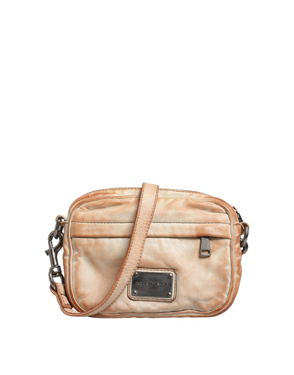 2-in-1 Shoulder & Crossbody Clutch Convertible Handbag by Dolce & Gabbana for men in leather & velvet beige features a refined silhouette, showcasing a secure and refined with versatile crossbody-strap & shoulder-strap for a refined finish.