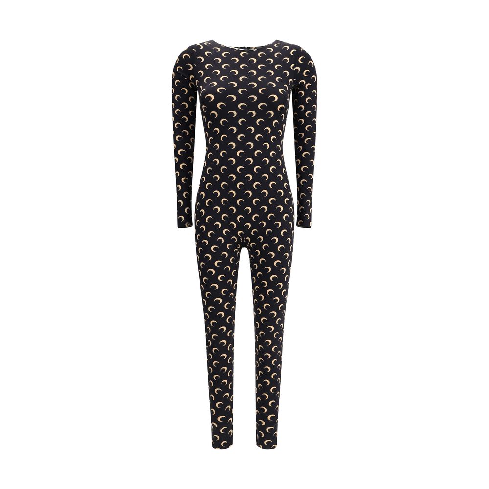 One-Piece by Marine Serre for women in stretch polyamide brown & print showcases a beautiful silhouette, elegantly detailed with a beautiful and crew neckline for a sophisticated, beautiful finish.