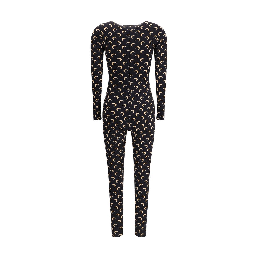 One-Piece by Marine Serre for women in stretch polyamide brown & print features a trendy silhouette, showcasing a sophisticated crew neckline and for a trendy finish.