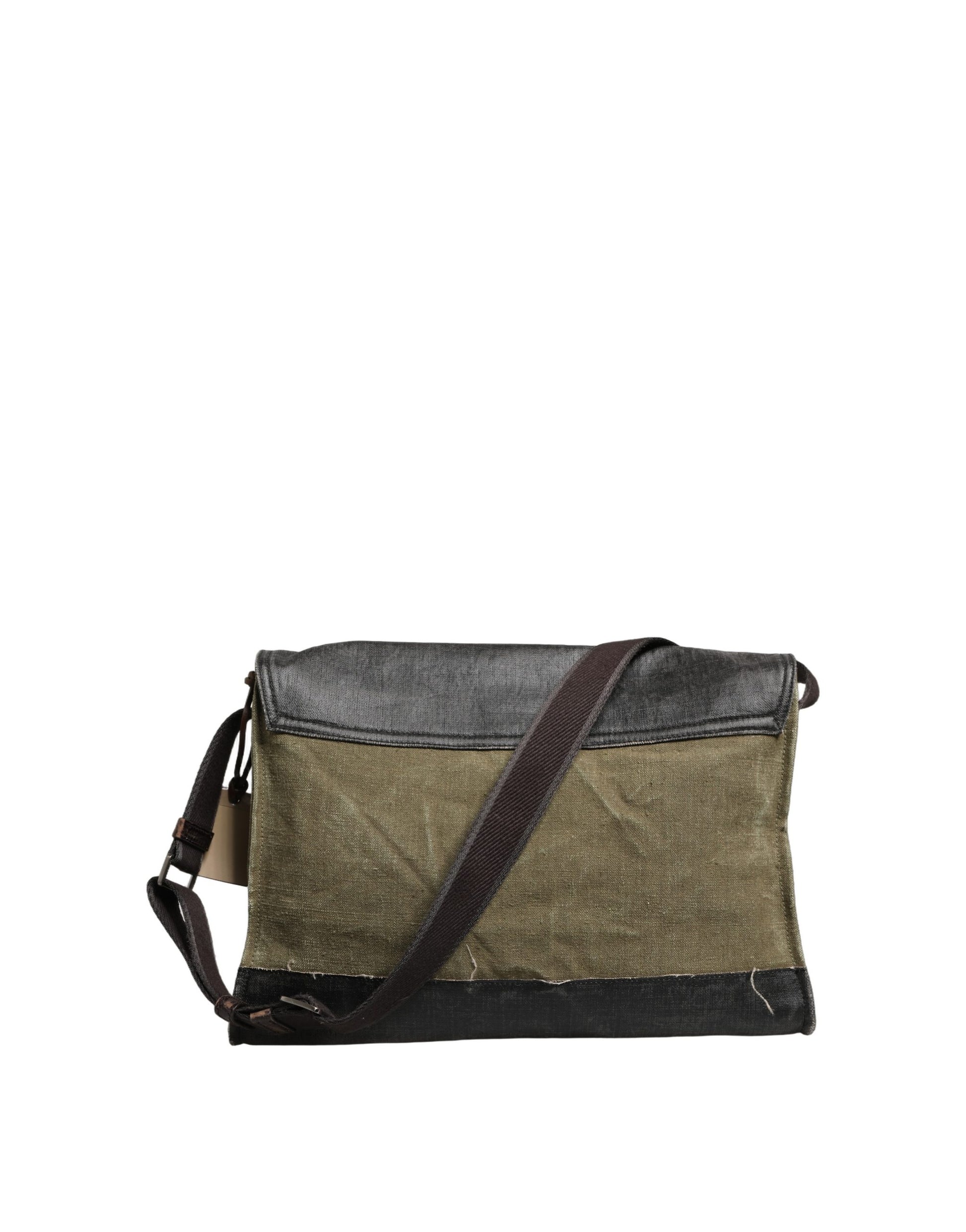 Shoulder Messenger Clutch Convertible Handbag by Dolce & Gabbana for men in leather & metal dark-green & military-green features an exquisite silhouette, showcasing a secure buckle, ample , and exquisite shoulder-strap for a sophisticated finish.