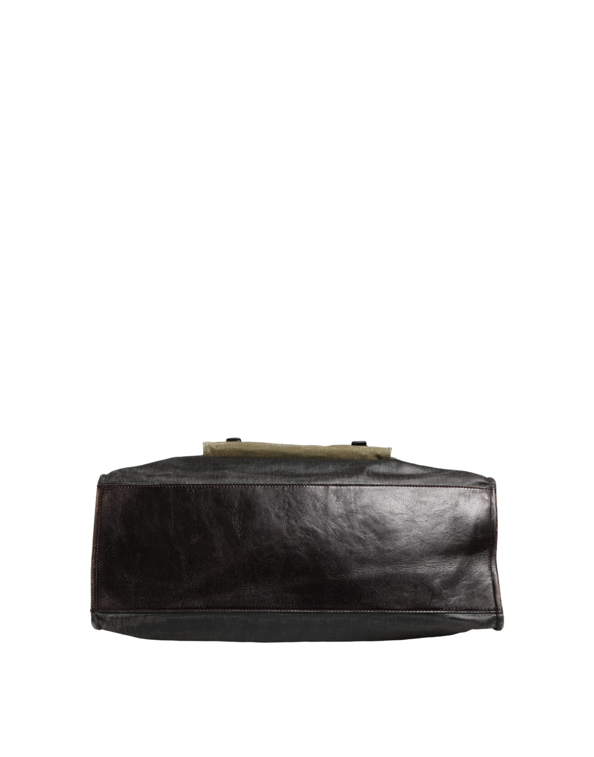 Shoulder Tote Clutch Convertible Handbag by Dolce & Gabbana for men in leather & metal dark-green & military-green features a exquisite silhouette with a secure buckle, ample , and versatile shoulder-strap for a exquisite look.