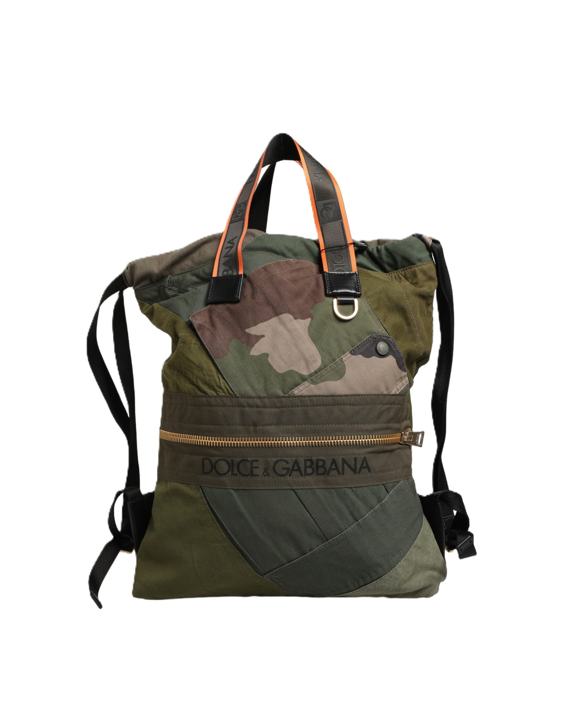 Mini Rucksack Backpack by Dolce & Gabbana for men in calf leather viscose & cotton military-green & patchwork features a stately Calf Leather Viscose Cotton Mini Rucksack Backpack design, showcasing a secure zipper, ample , and versatile shoulder-strap & backpack-strap for a stately finish.