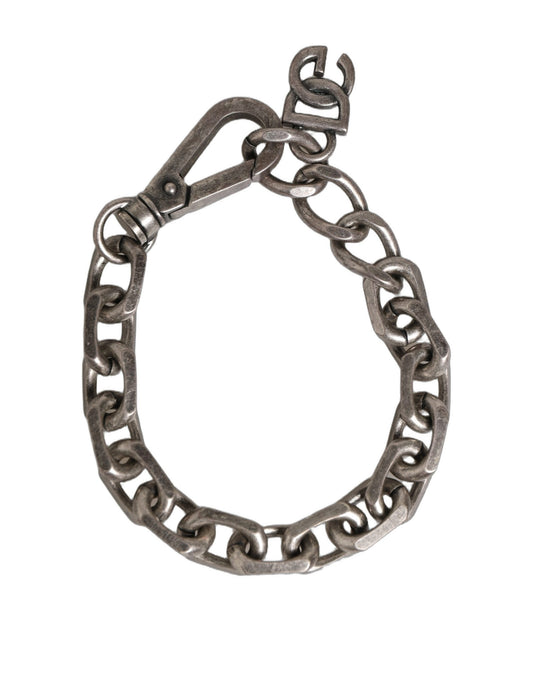 Dolce & Gabbana Women's Chain Link Wrap Silver Brass & Zamak Bracelet - Silver Signature