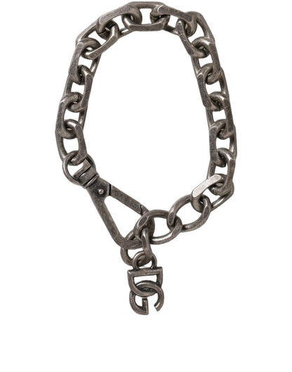 Dolce & Gabbana Women's Chain Link Wrap Silver Brass & Zamak Bracelet - Silver Signature