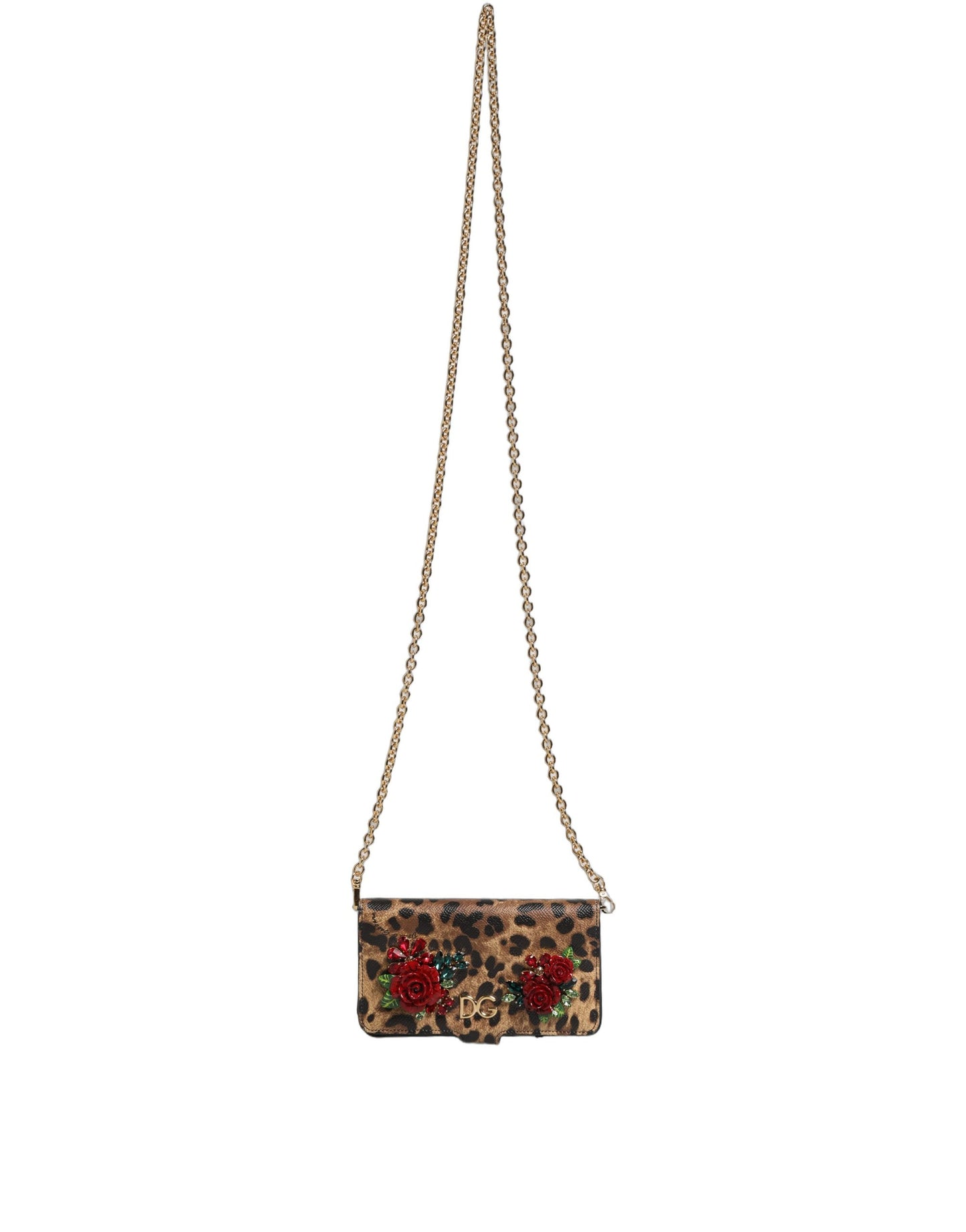 Crossbody Handbag by Dolce & Gabbana for women in calf leather brown, leopard-print & patterned features a multifaceted silhouette, showcasing a secure and multifaceted with versatile crossbody-strap for multifaceted style.