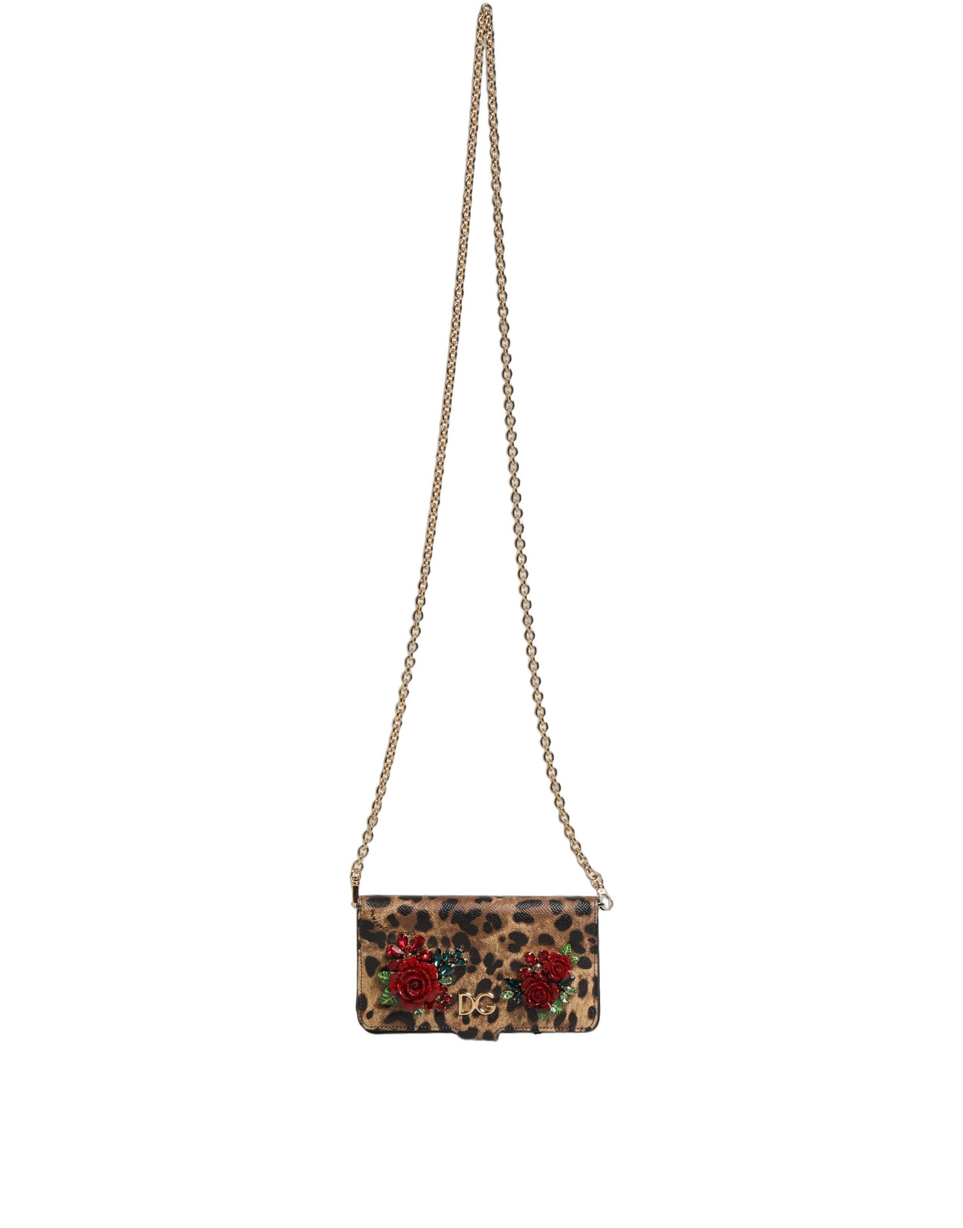 Crossbody Handbag by Dolce & Gabbana for women in calf leather brown, leopard-print & patterned features a multifaceted silhouette, showcasing a secure and multifaceted with versatile crossbody-strap for multifaceted style.