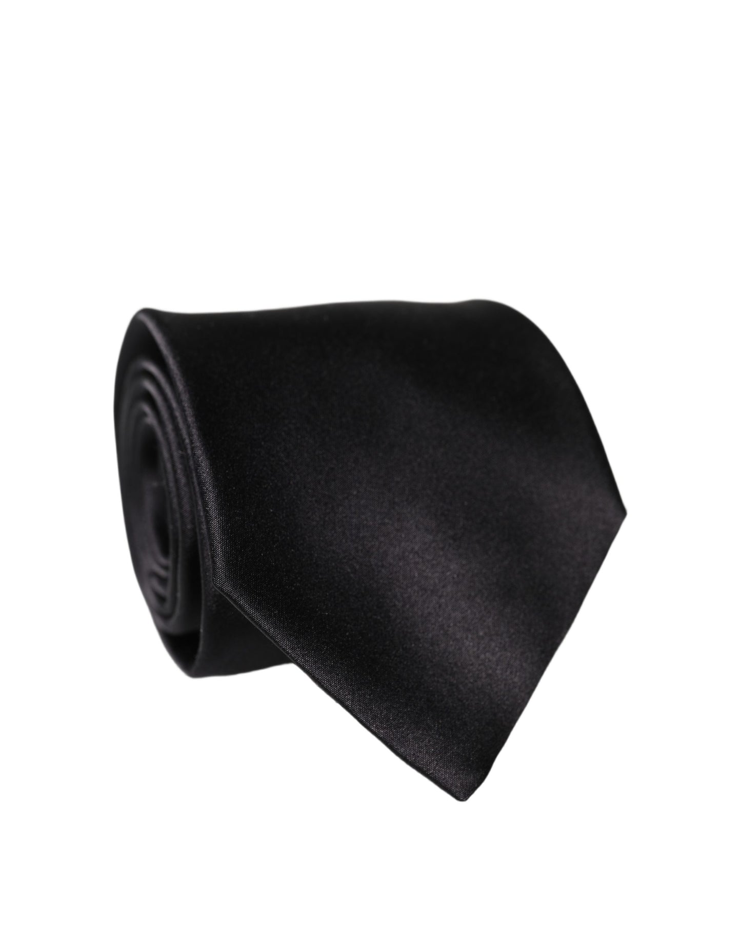 Dolce & Gabbana Brown Logo Embroidery Silk Adjustable Men Necktie Tie