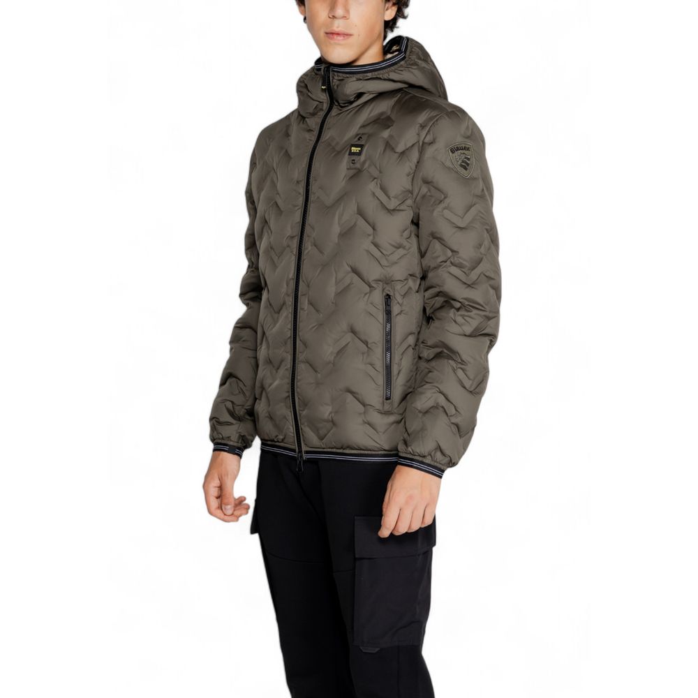 Trench Coat by Blauer for men in polyethylene & polyurethane features an dramatic silhouette, perfectly showcasing the elegant and sophisticated for a truly dramatic aesthetic.
